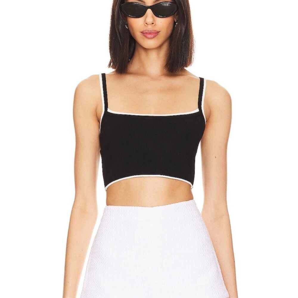 Majorelle Amy Knit Cropped Tank Black S